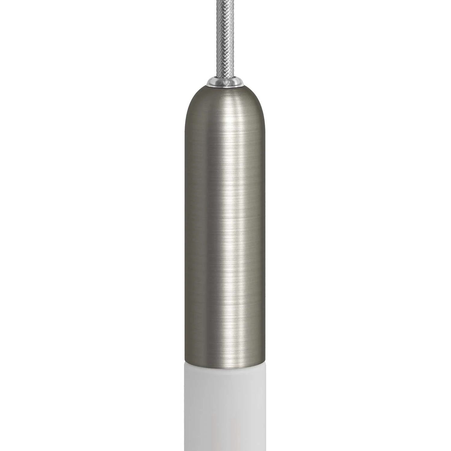 P-Light, UL E12 Metallfassungs-Set mit versteckter Kabelverschraubung – Gebürsteter Titan