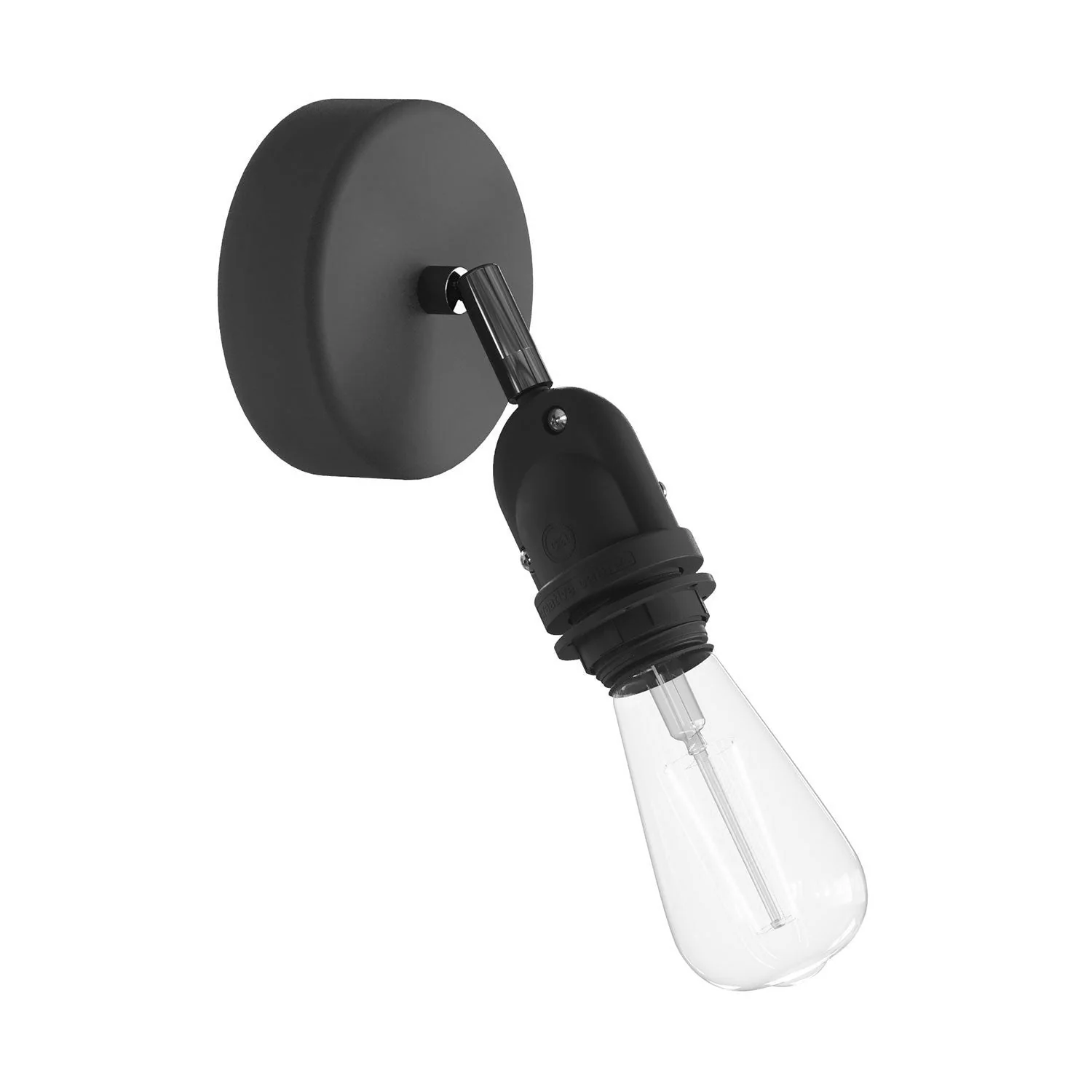 Fermaluce für Modulair-Schirm mit schwenkbarem Gelenk, Baldachin und IP65-wasserdichter Fassung – Schwarz