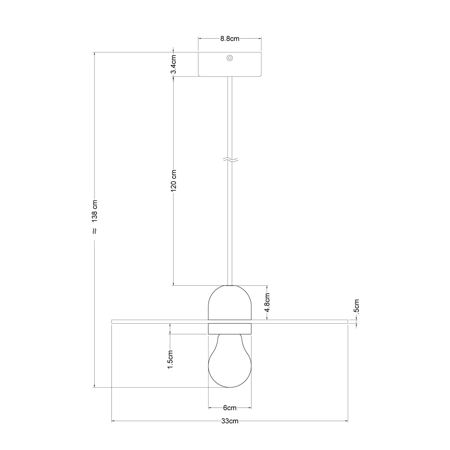 Pendelleuchte aus Holz komplett mit Textilkabel und UFO-Lampenschirm – Neutral - Image 4