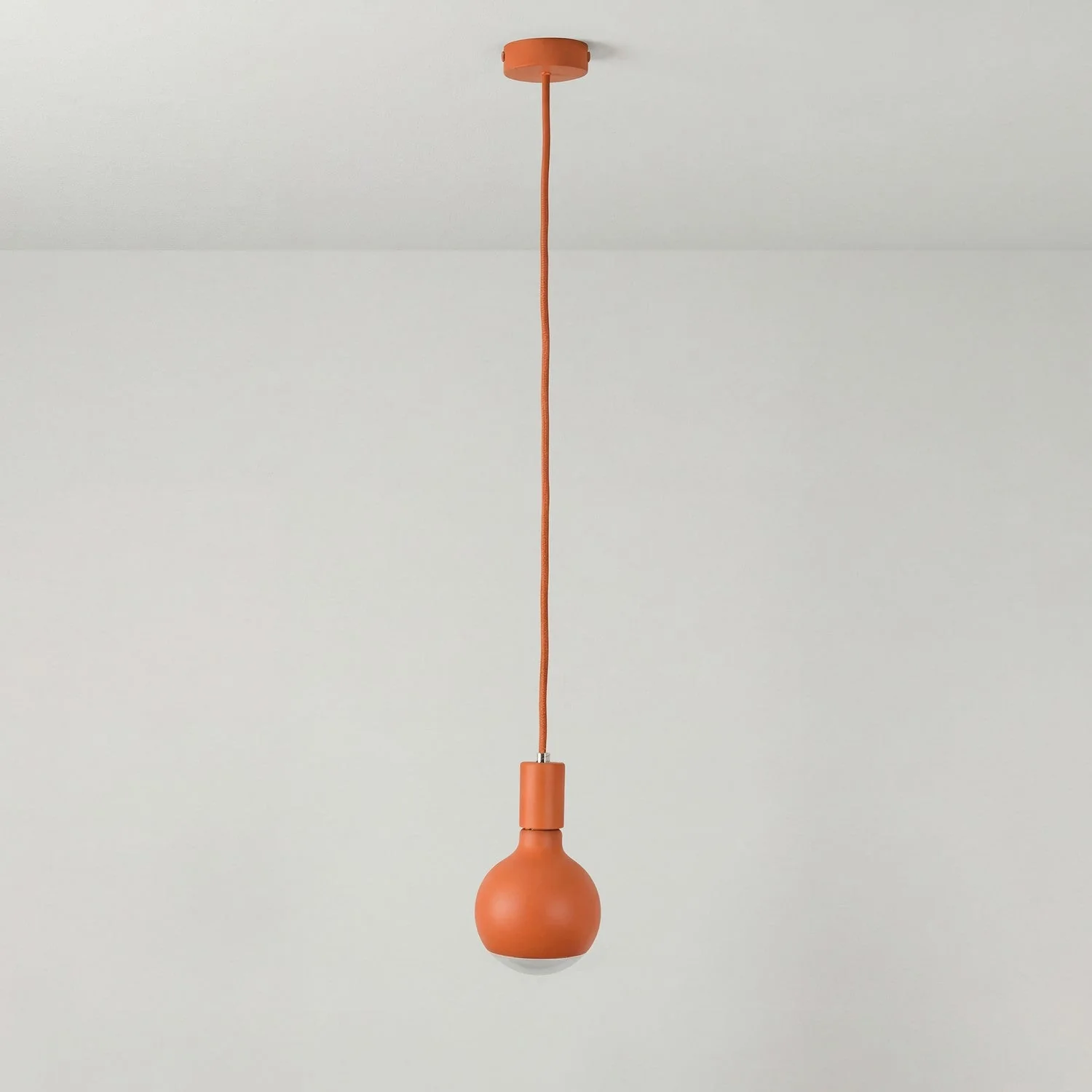 Pendelleuchte Filotto Metallico mit Glühbirne Lucia – Orange - Image 3