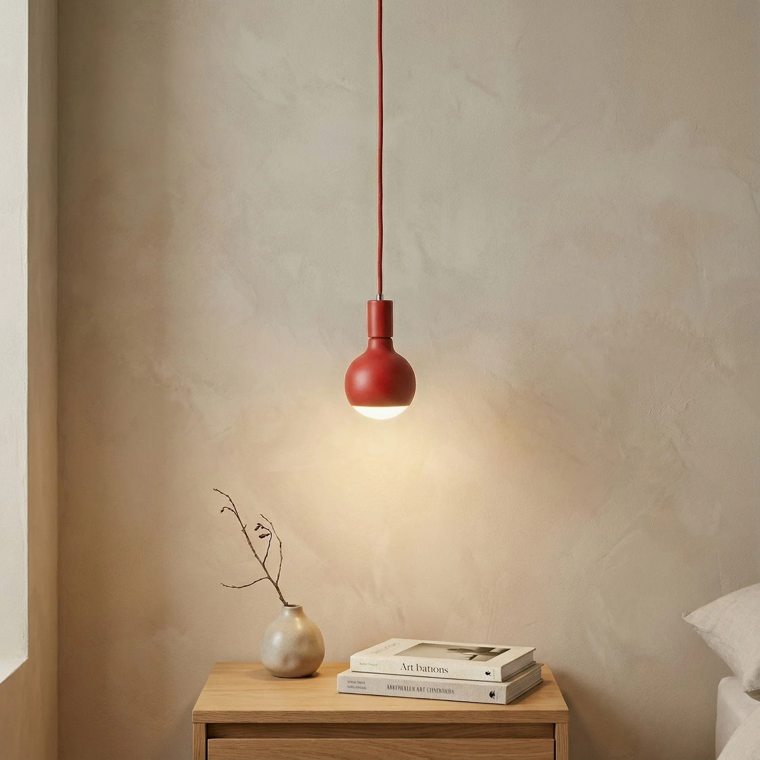 Pendelleuchte Filotto Metallico mit Glühbirne Lucia - Rot - Image 2