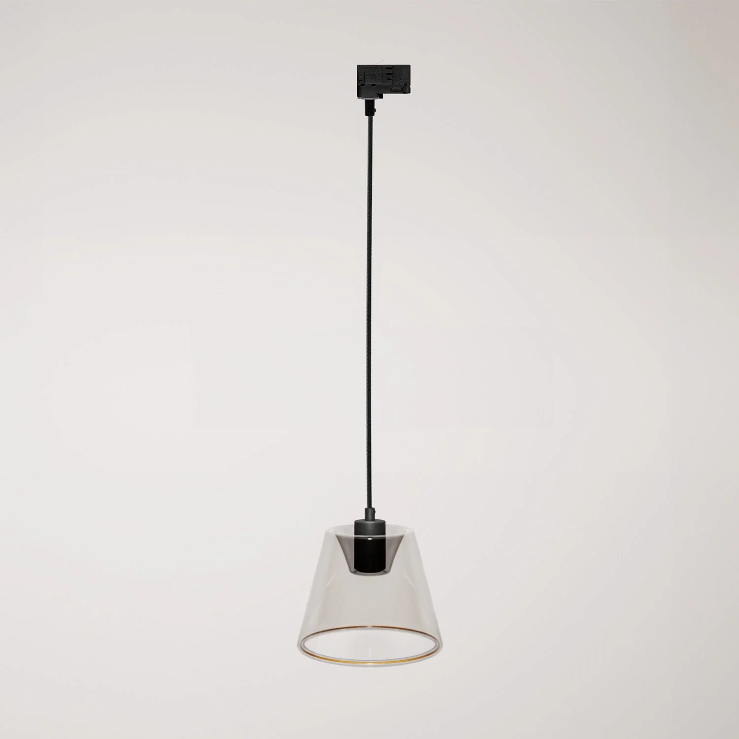 Pendelleuchte für Schienensystem mit Cone Ghost-Lampe – Schwarz