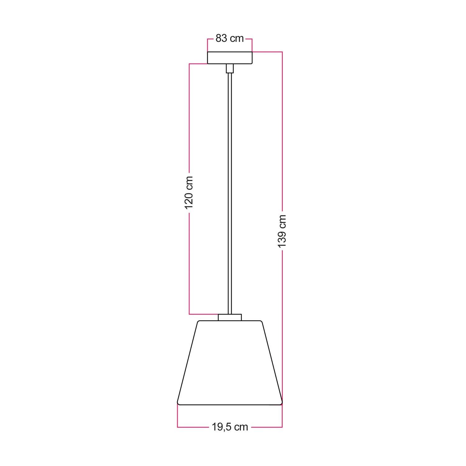Pendelleuchte mit Ghost-Kegellampe aus transparentem Glas – Weiß - Image 5