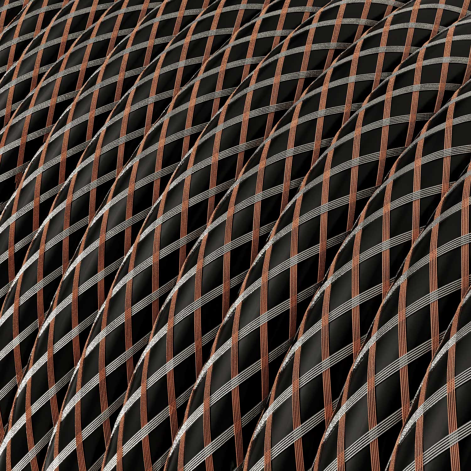 Pendelleuchte komplett mit Textilkabel, keramischem Teller-Lampenschirm und Metallteilen – Schwarz - Image 3