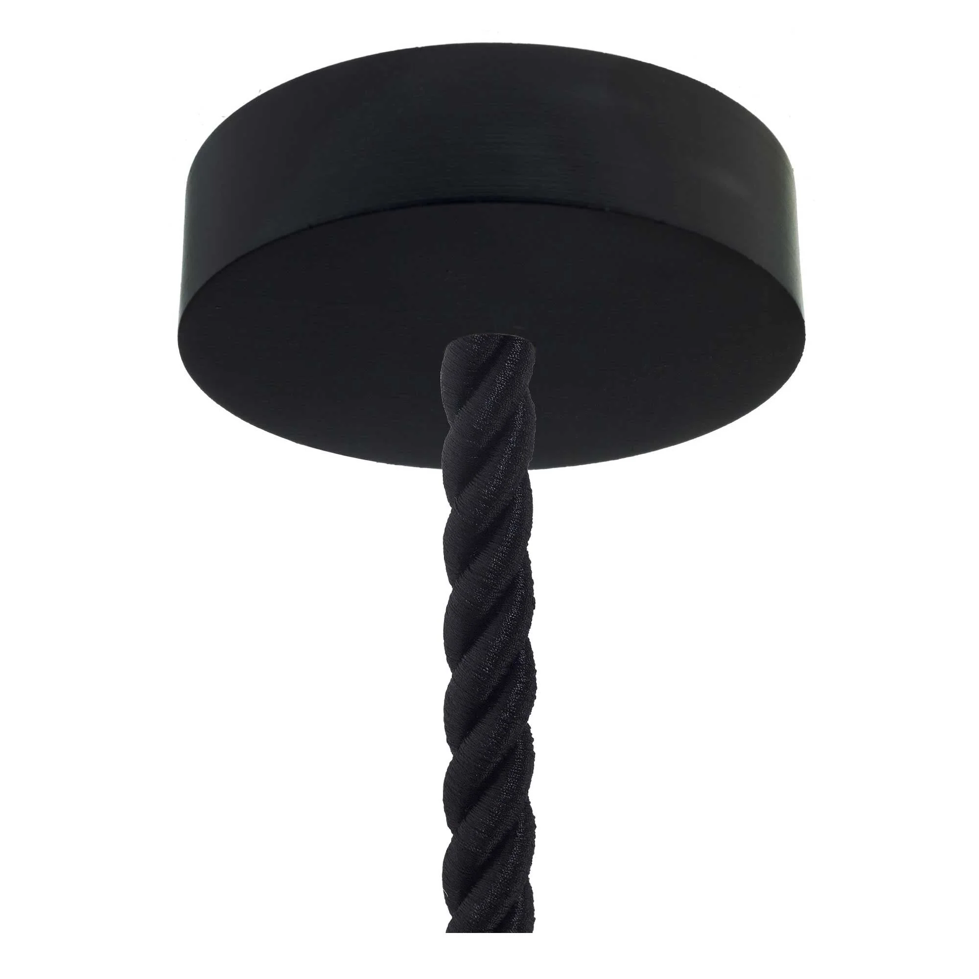 Pendelleuchte komplett mit XL-Tau 16 mm mit lackierten Holzdetails – Schwarz - Image 2