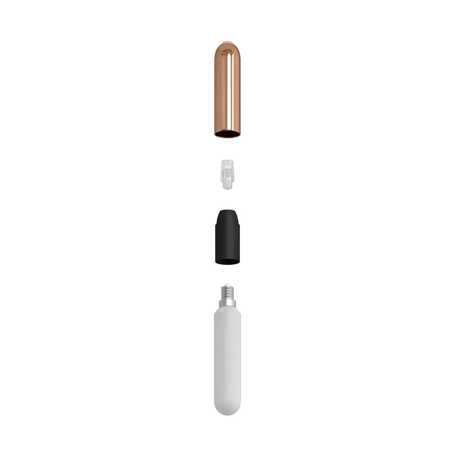Komplette 3-fach Pendelleuchte mit P-Light und Rose-One 200mm - Kupfer - Image 4