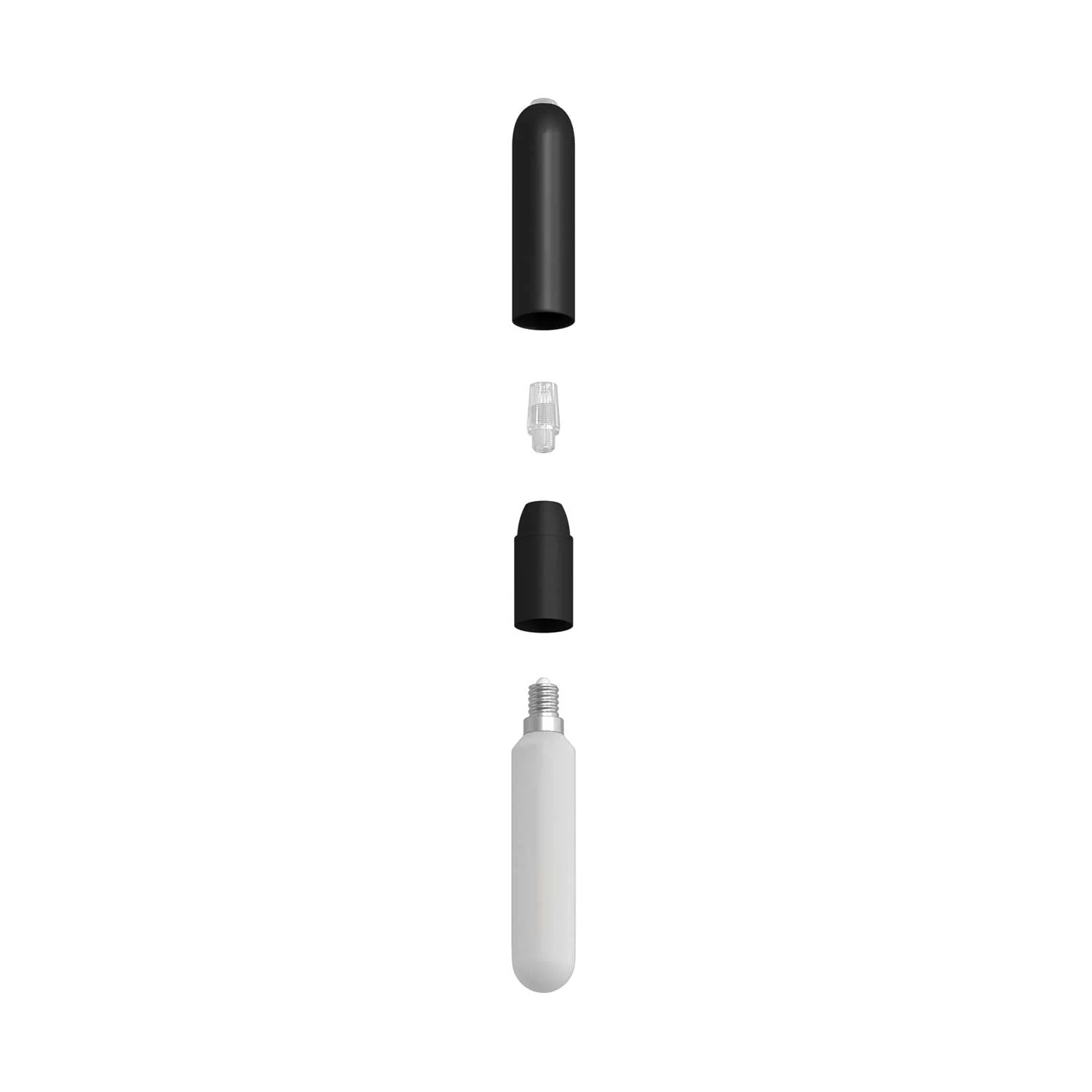 3-fach-Pendelleuchte komplett mit P-Light und Rose-One 200mm – Schwarz - Image 4