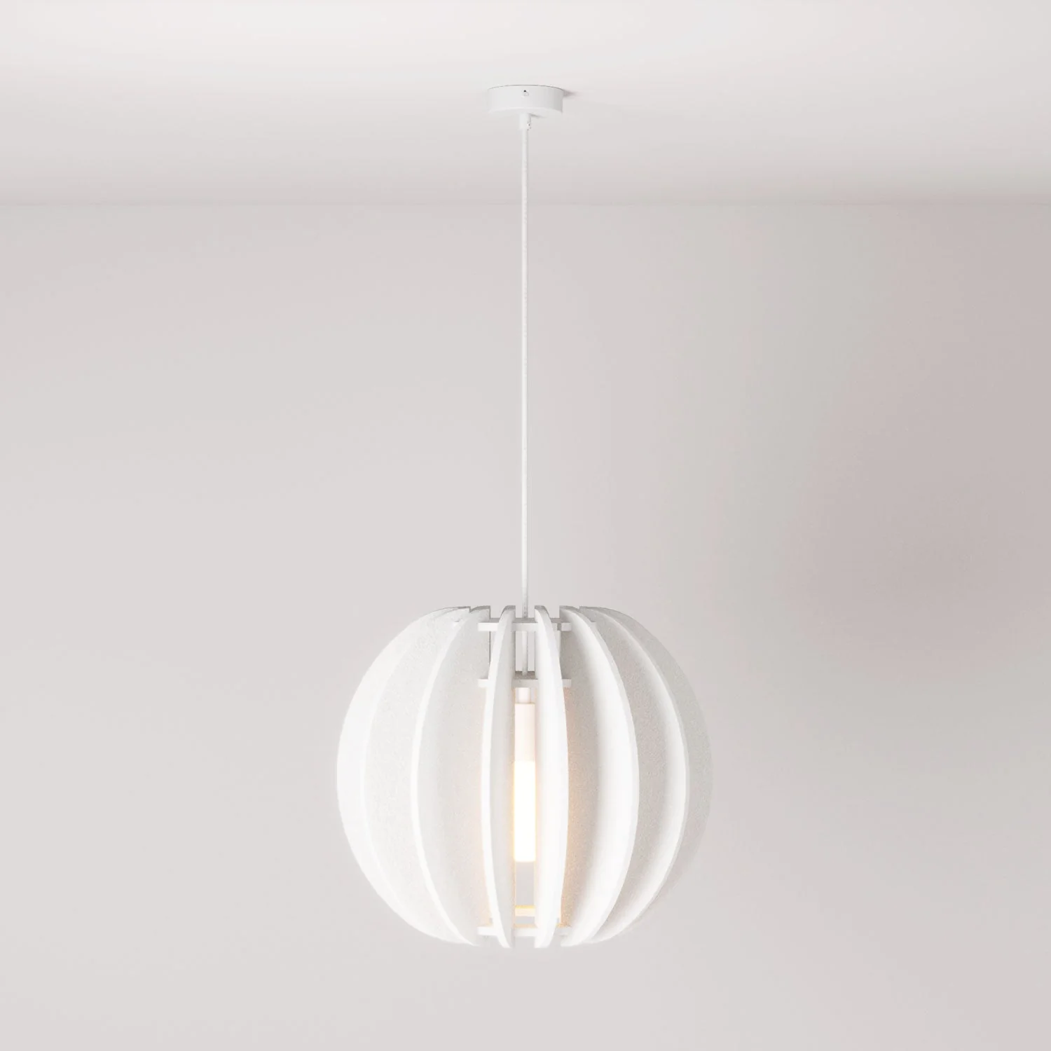 LAMPSHADE – Pendelleuchte mit elliptischem Schirm – Weiß meliert