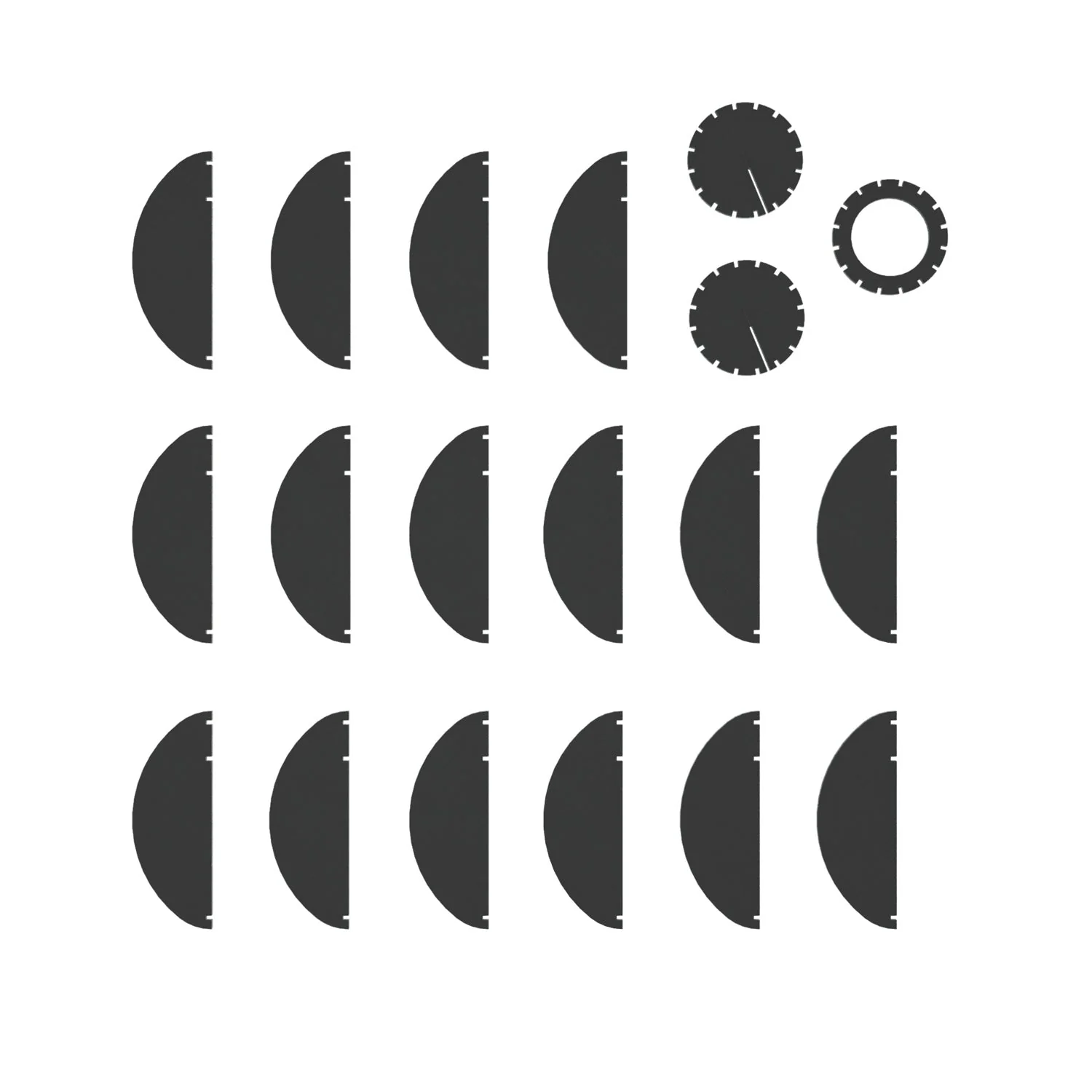 Pendelleuchte mit elliptischem LAMPSHHADE aus schallabsorbierendem Material – Schwarz melange - Image 6