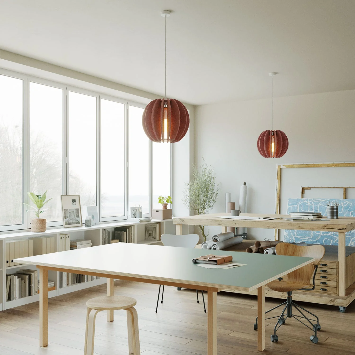 LAMPSHHADE – Pendelleuchte mit elliptischem Schirm – Rose melange - Image 2