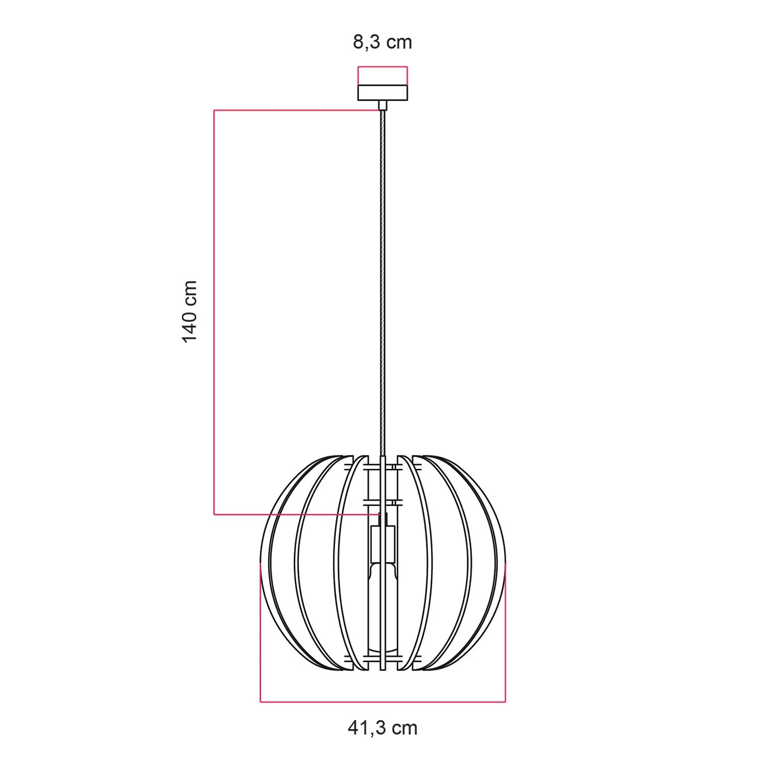 Pendelleuchte mit elliptischem LAMPSHHADE aus schallabsorbierendem Material – Rosa meliert - Image 7