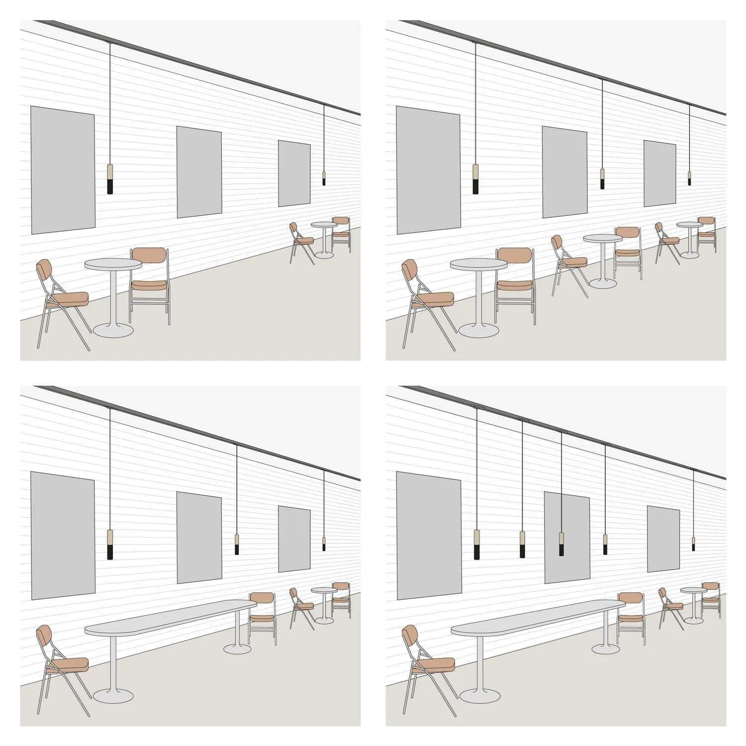 Pendelleuchte mit Aluminium-Lampenfassung, gerändelt für Schienensysteme – Messing - Image 5