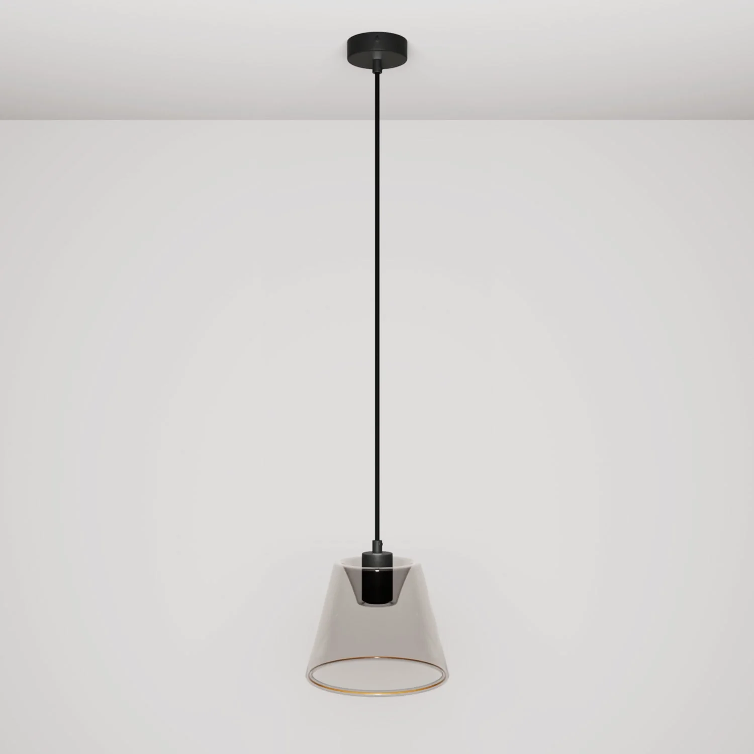 Hängeleuchte mit Ghost-Konuslampe smoky – Schwarz - Image 3