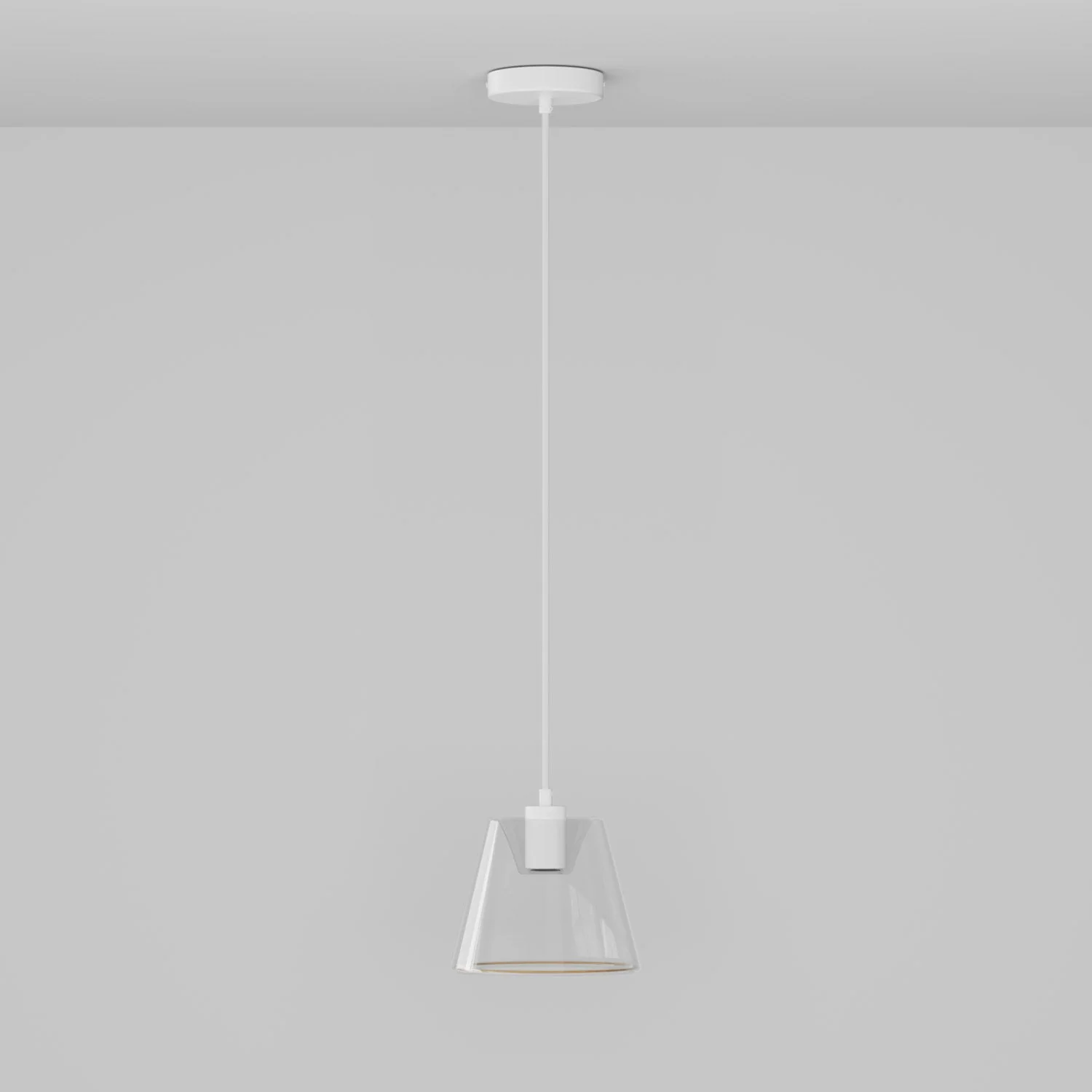 Pendelleuchte mit klarem Kegel Ghost-Lampe - Mattweiß - Image 3