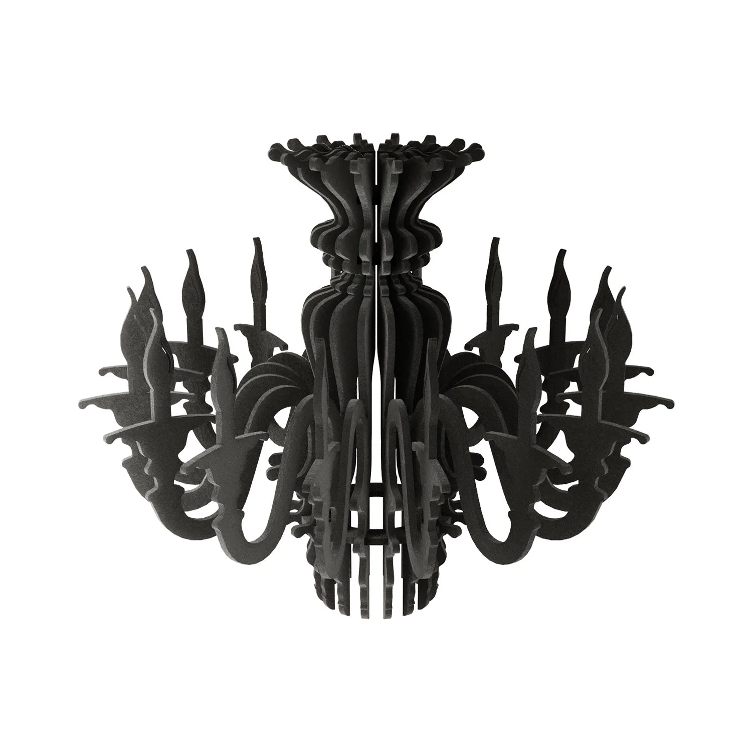 Pendelleuchte mit klassischem Lampenschirm SHHANDELIER aus schallabsorbierendem Material – Schwarz melange - Image 5