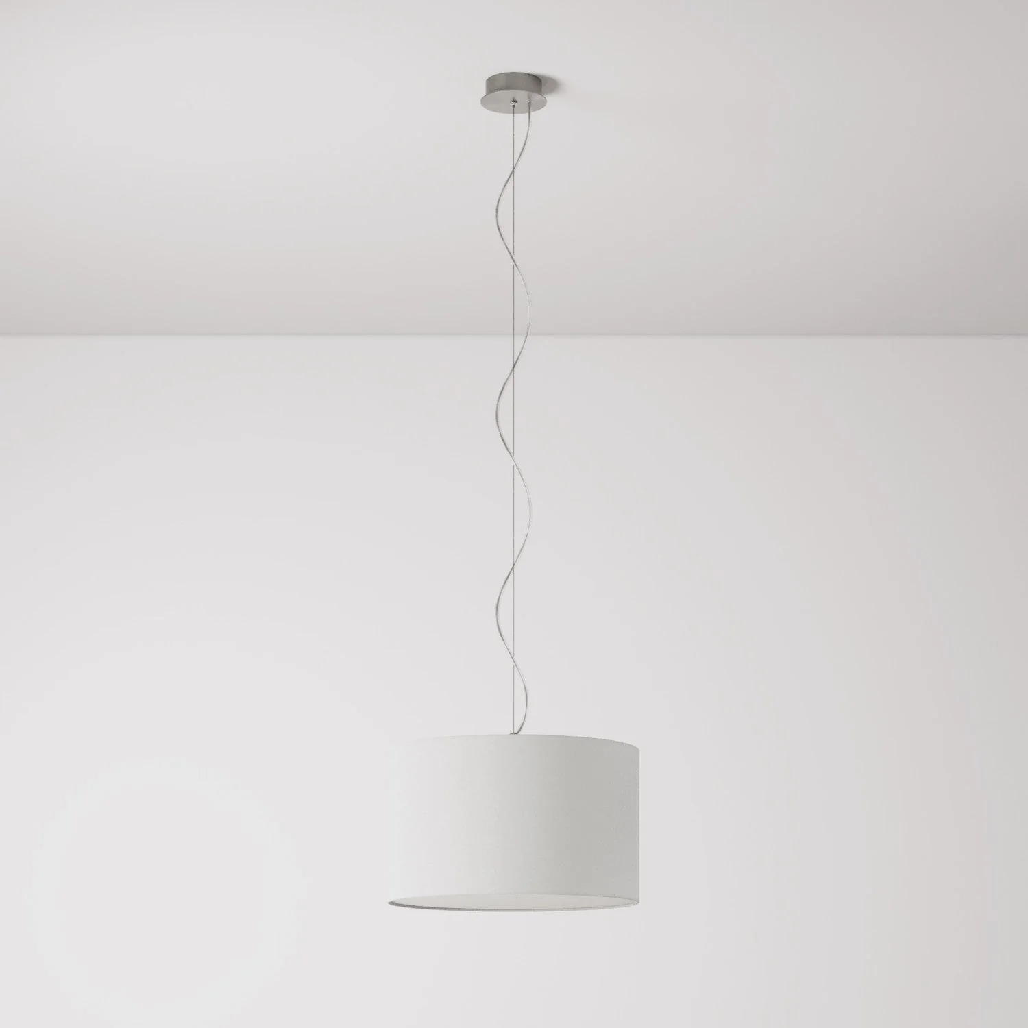 Pendelleuchte mit Textilschirm Cilindro Small – Rohleinen – Made in Italy - Image 7