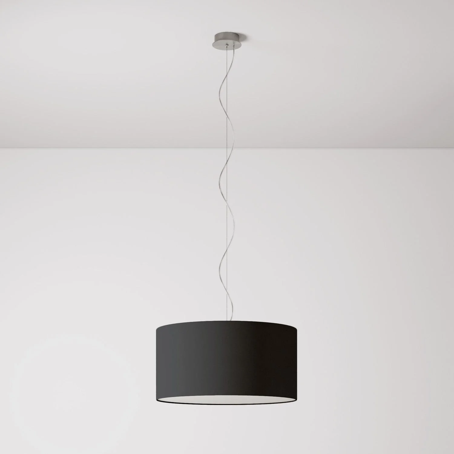 Pendelleuchte mit zylindrischem Stoffschirm Medium – Made in Italy – Teletta Anthrazit - Image 7