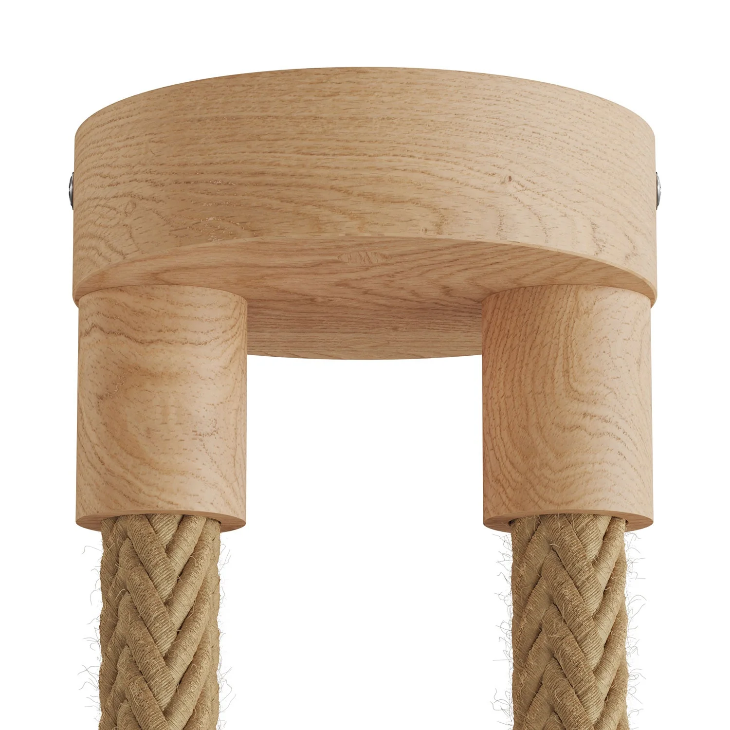 Mehrfach-Pendelleuchte mit 2 Abhängungen, komplett mit 2XL-Kordel und Holzdetails – Neutral - Image 5