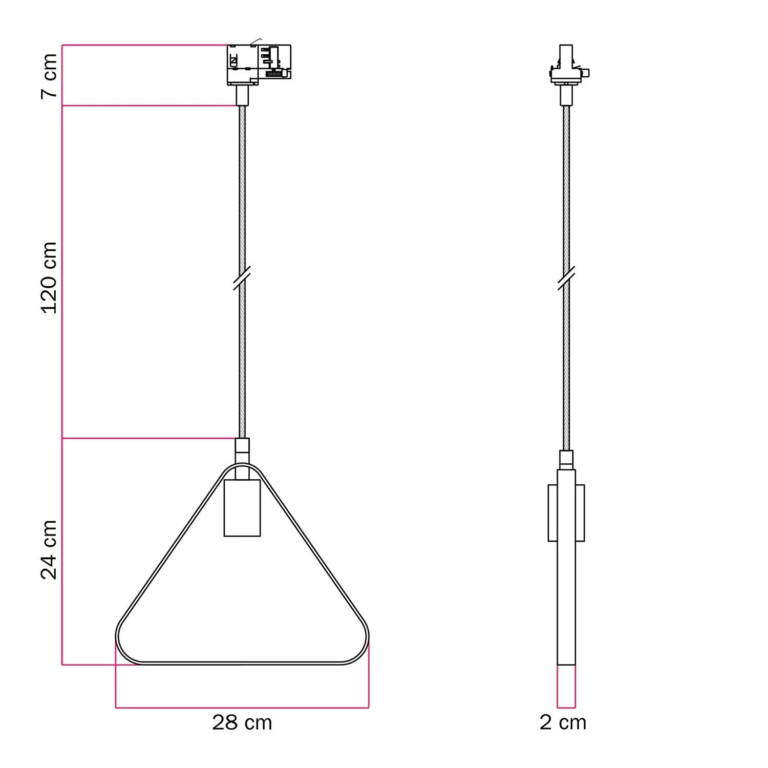 Pendelleuchte mit Duedì Apex-Lampenschirm für Schienensystem – Schwarz - Image 6