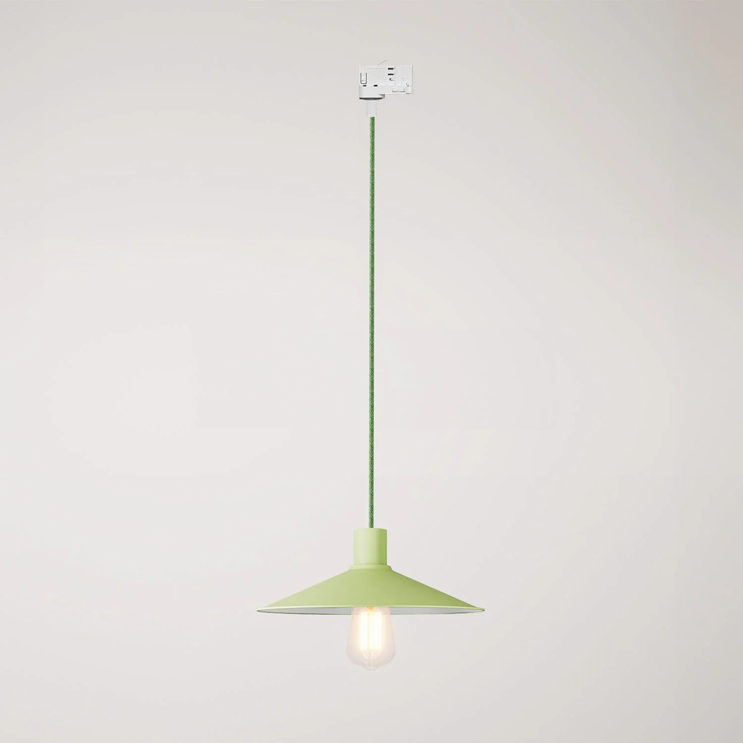 Pendelleuchte mit Schirm Swing Pastell für Schienensysteme – Wiesengrün