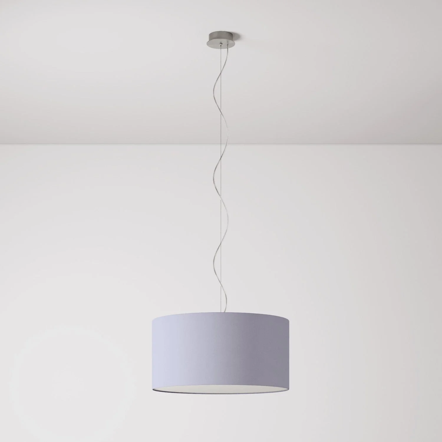 Hängelampe mit Zylinderschirm aus Stoff Medium – Made in Italy – Teletta Lila - Image 7