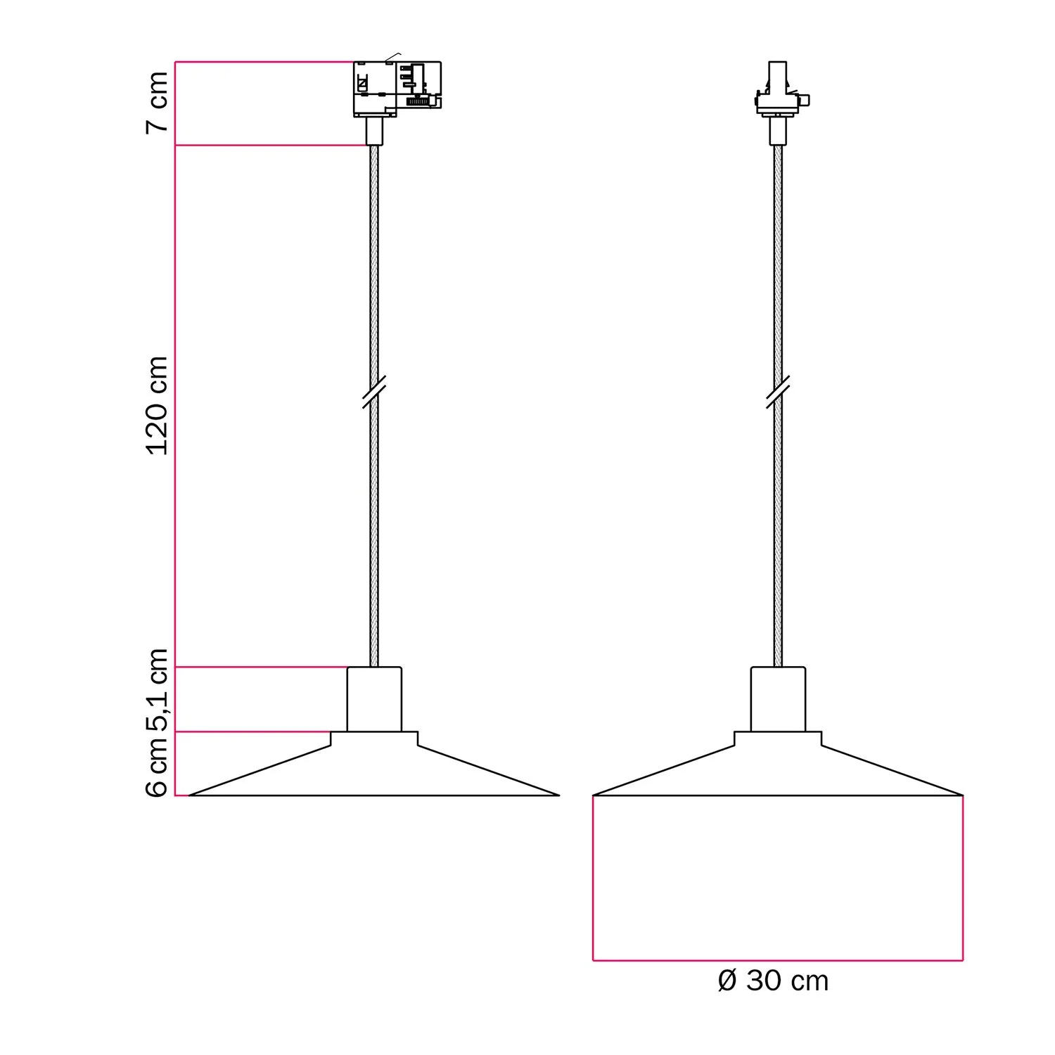 Pendelleuchte mit Swing Pastel-Lampenschirm für Schienensysteme – Mostarda - Image 6