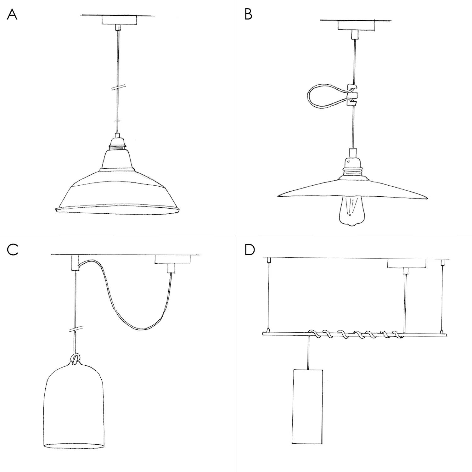 Pendelleuchte komplett mit Textilkabel, Lampenschirm Flasche aus Keramik und Metalldetails – Gestreift Avion - Image 5