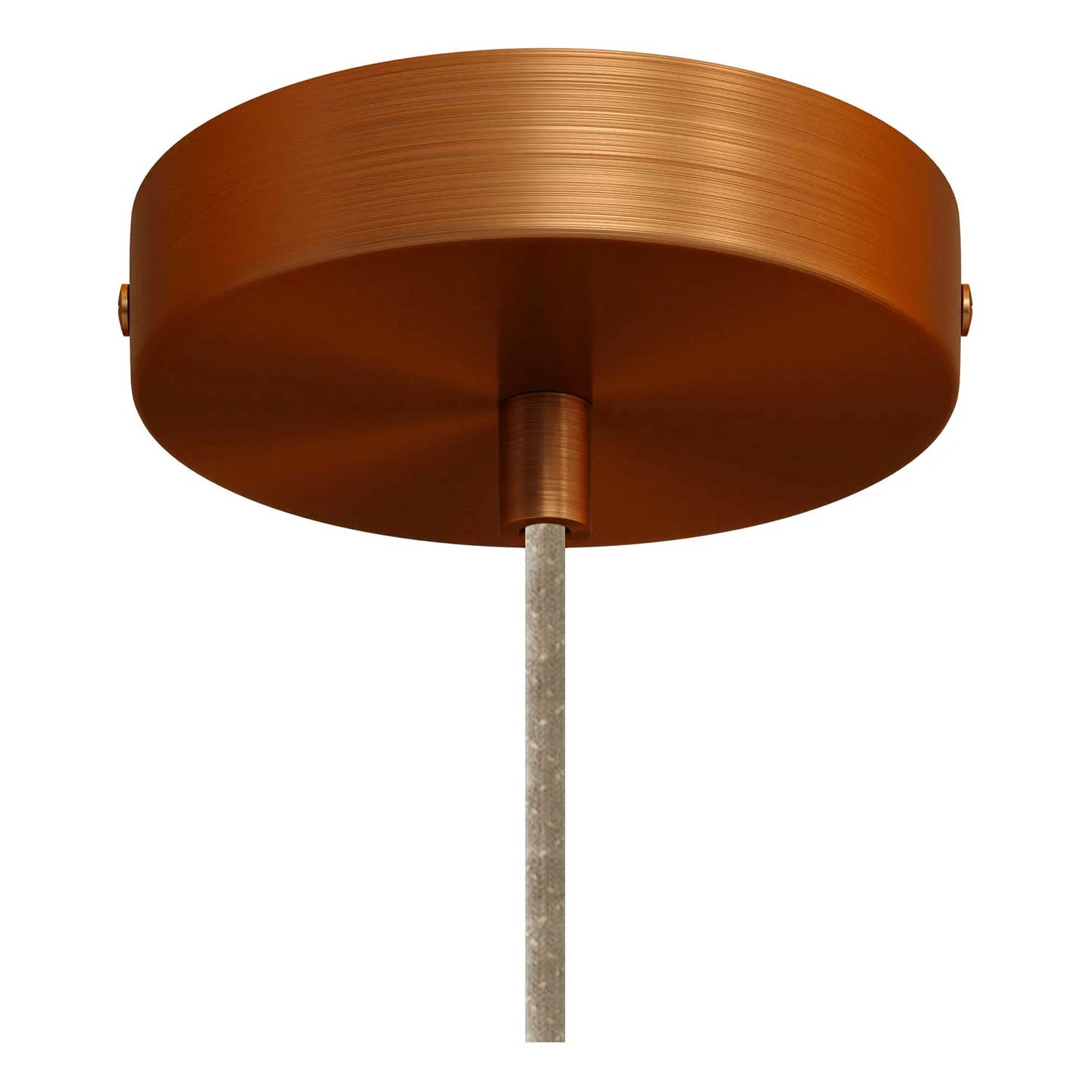Pendelleuchte mit Textilkabel und Bell XL-Keramikschirm - Corten-Optik - Image 2