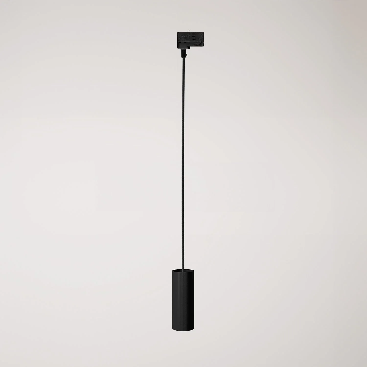 Pendelleuchte mit Tub-E14 Lampenschirm für Schienen – Schwarz