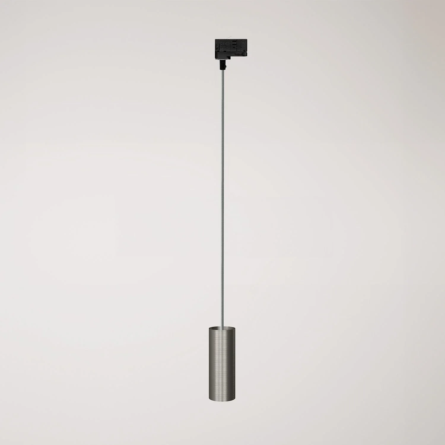 Pendelleuchte mit Tub-E14-Schirm für Schienensysteme - Satin-Titan