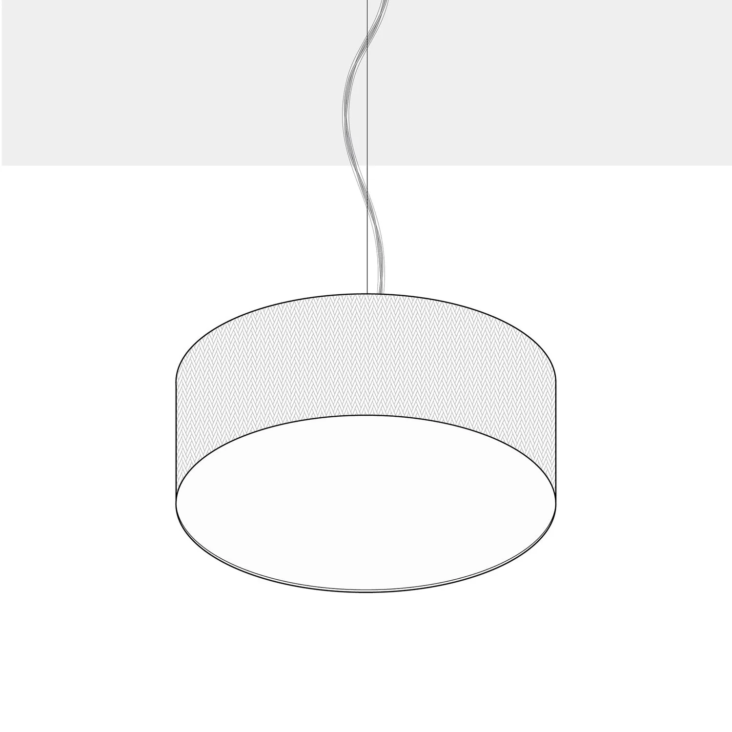 Pendelleuchte mit Lampenschirm aus Stoff Zylinder Medium Stahblau – Made in Italy - Image 10