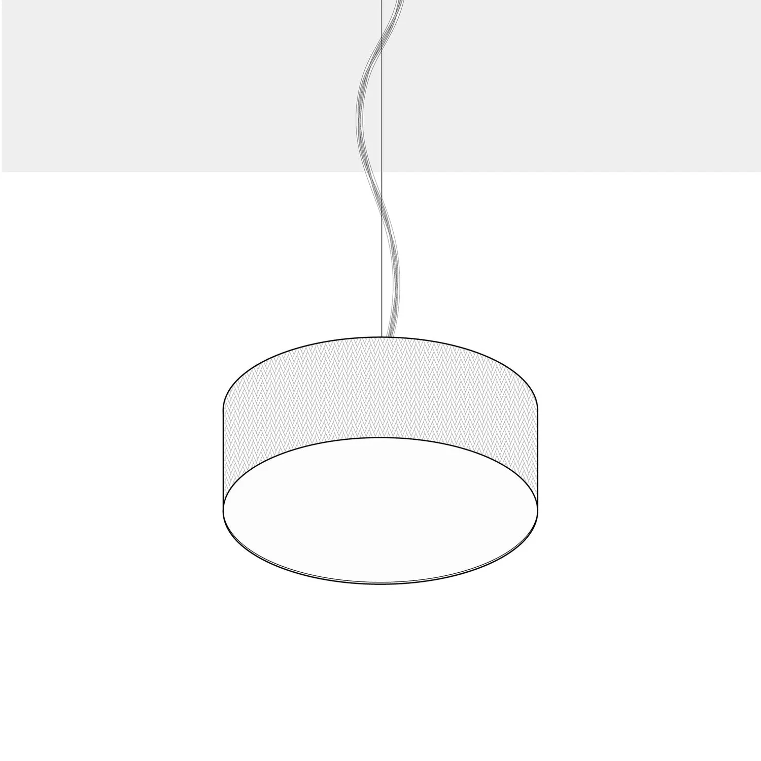 Pendelleuchte mit Zylinderschirm aus Stoff Small – Made in Italy – Antrazitstoff - Image 10