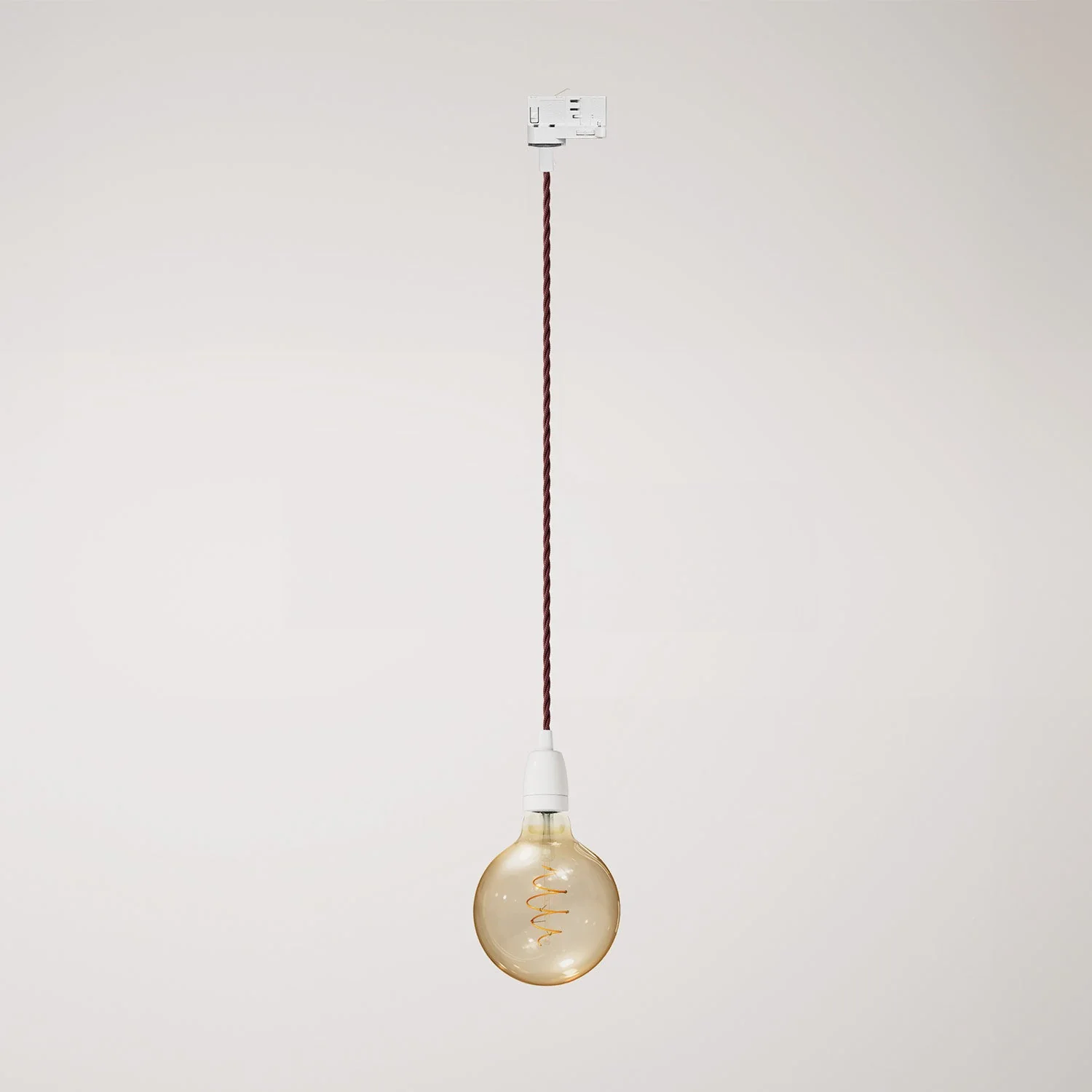 Pendelleuchte Vintage für Schienensysteme mit Porzellan-Finish – Weiß