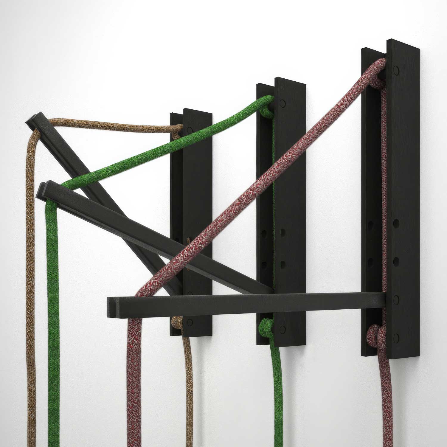 Pinocchio, verstellbare Wandhalterung aus Holz für Pendelleuchten - Schwarz - Image 3
