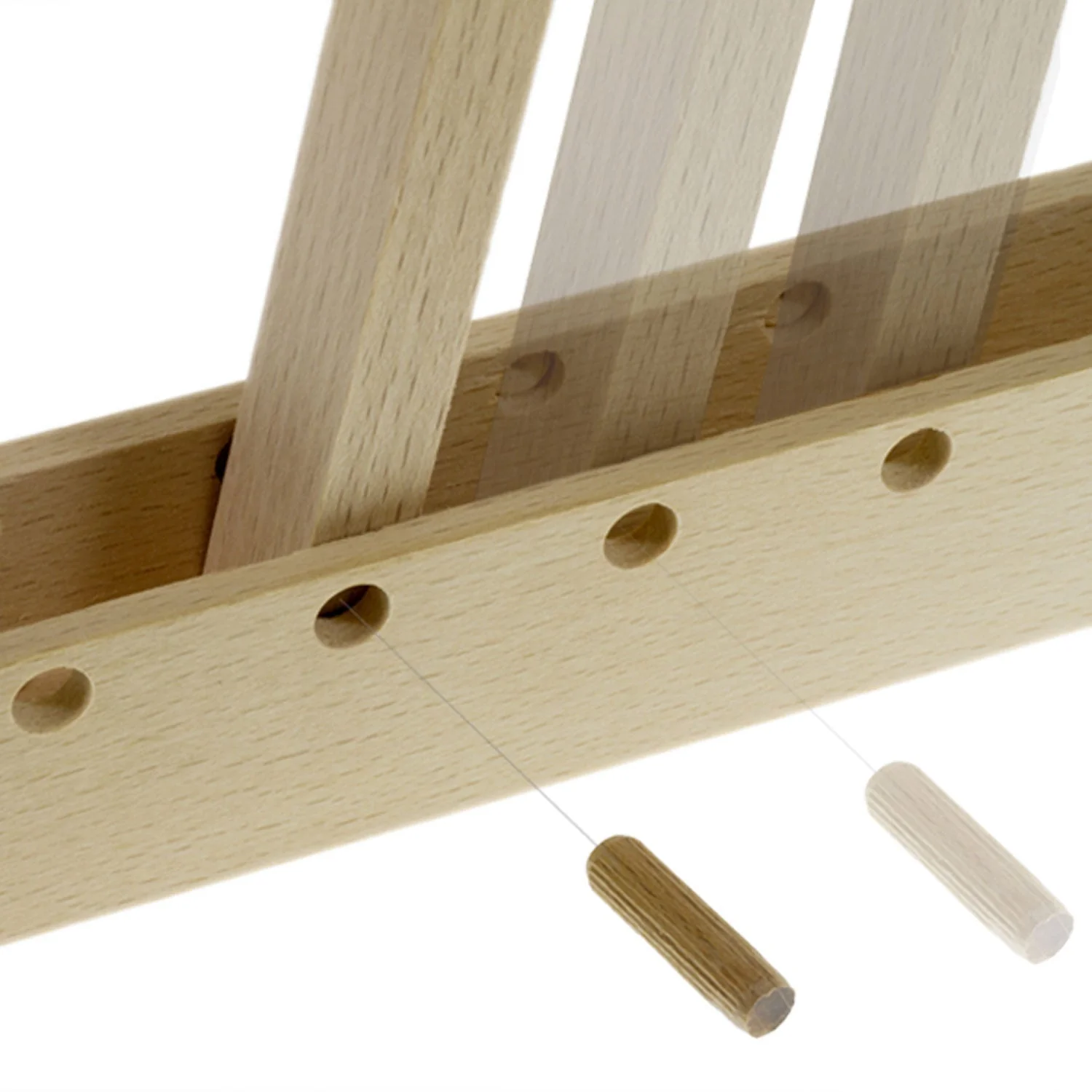 Pinocchio, verstellbare Wandhalterung aus Holz für Pendelleuchten – Neutral - Image 7