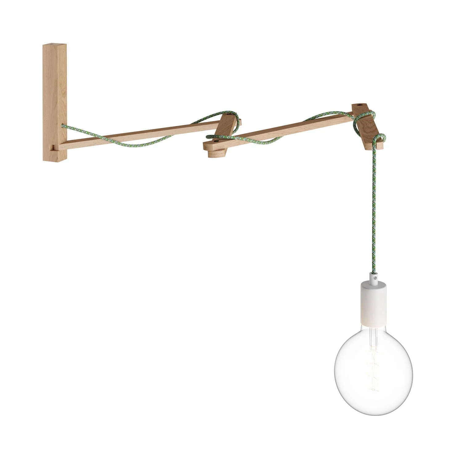Pinocchio XL, verstellbare Wandhalterung aus Holz für Wandleuchten - Image 2