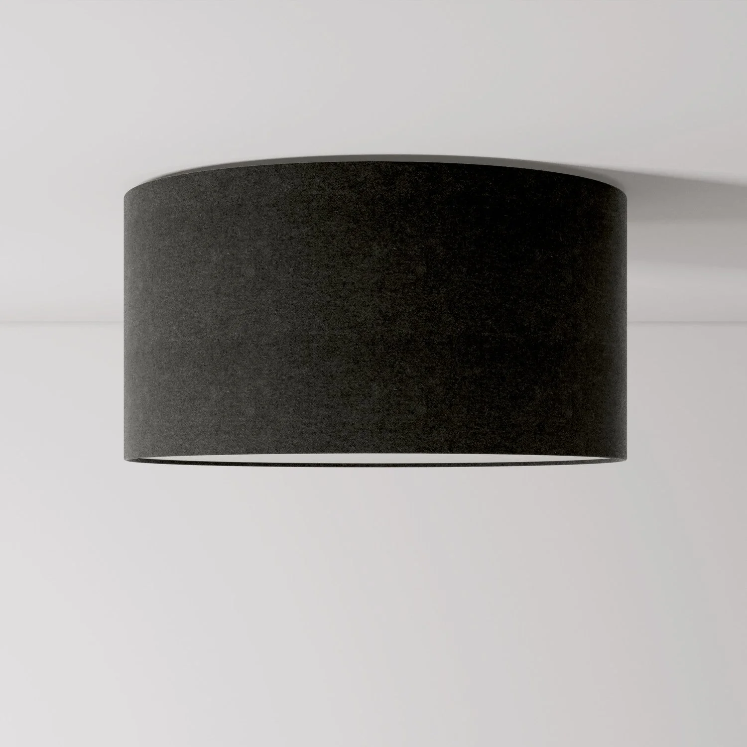 Deckenleuchte aus Stoff Medium – Made in Italy – Dunkelgraue Wolle