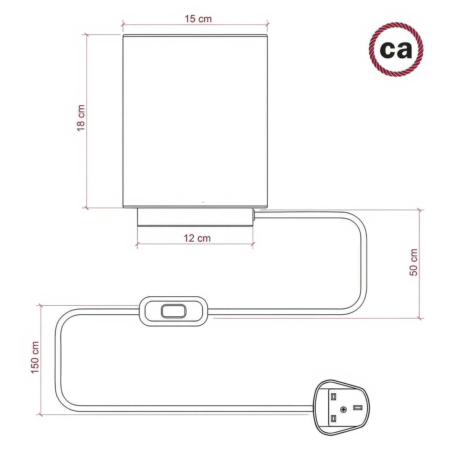 Posaluce aus Metall mit Leinenschirm Cilindro Linone Weiß und UK-Stecker – Glänzendes Linoneweiß - Image 5