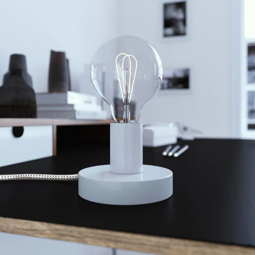 Posaluce – Tischlampe aus Metall – Weiß - Image 2