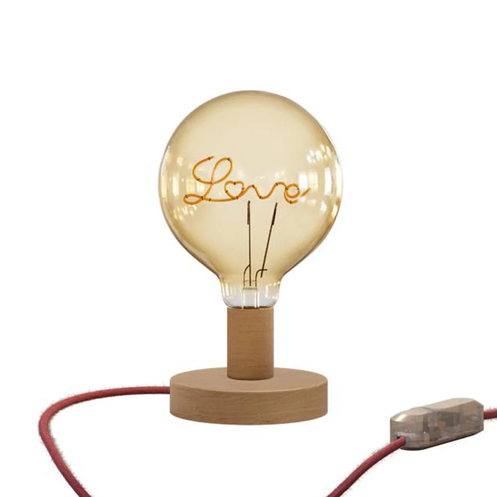 Tischlampe Posaluce Love aus Holz – Neutral - Image 5