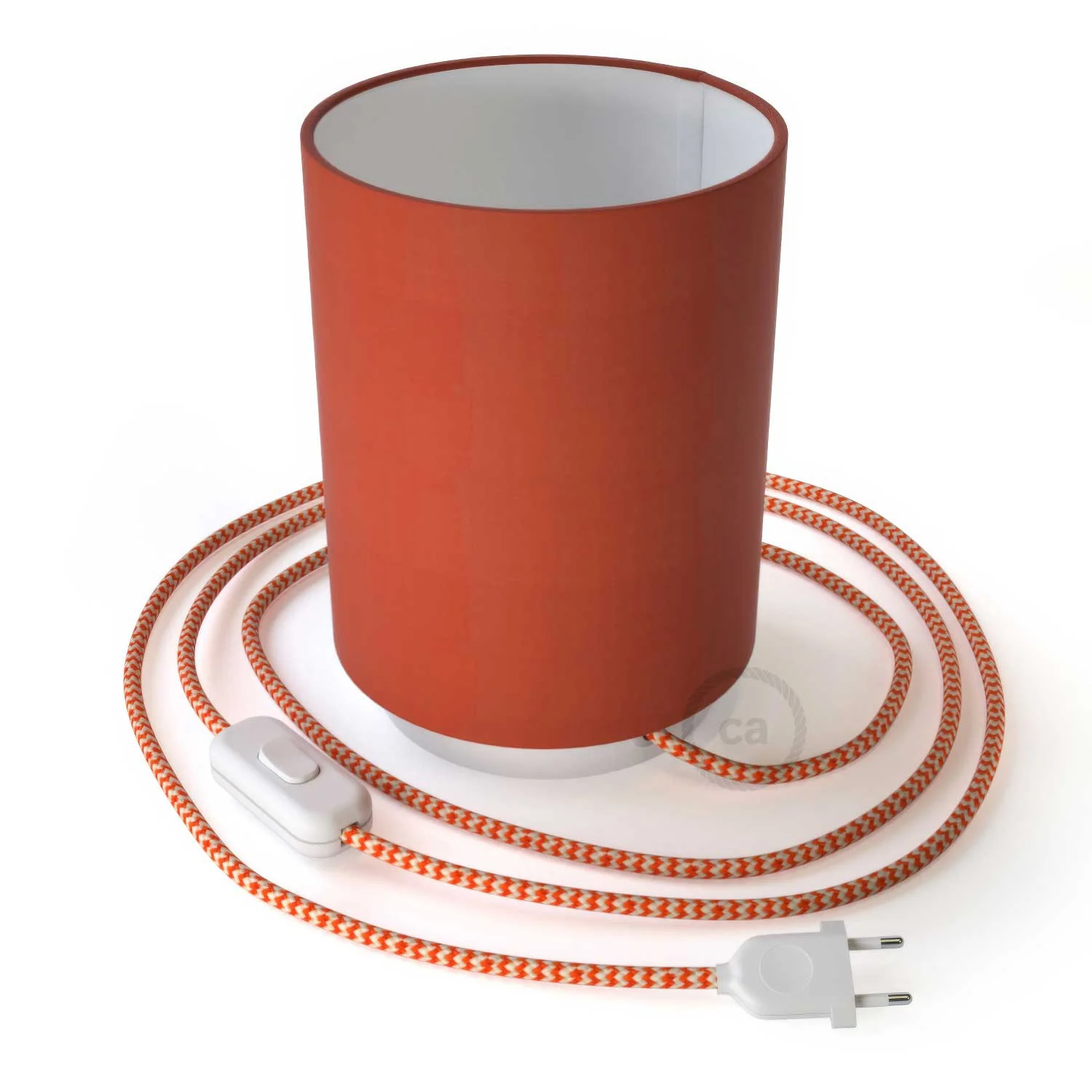 Posaluce Metallbasis mit Zylinder-Lampenschirm – Cinette-Lobster