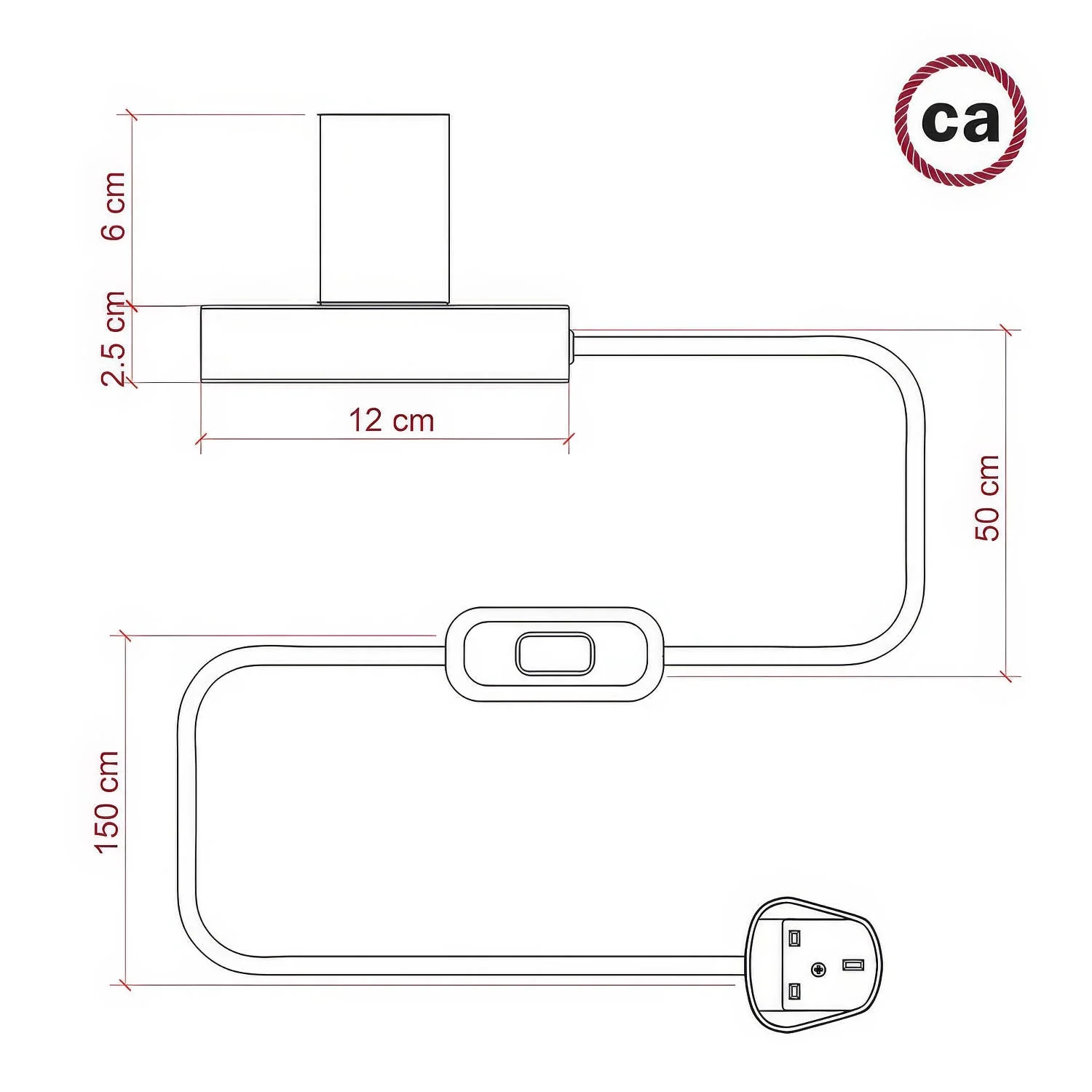 Posaluce – Tischleuchte aus Metall mit UK-Stecker – Messing - Image 4