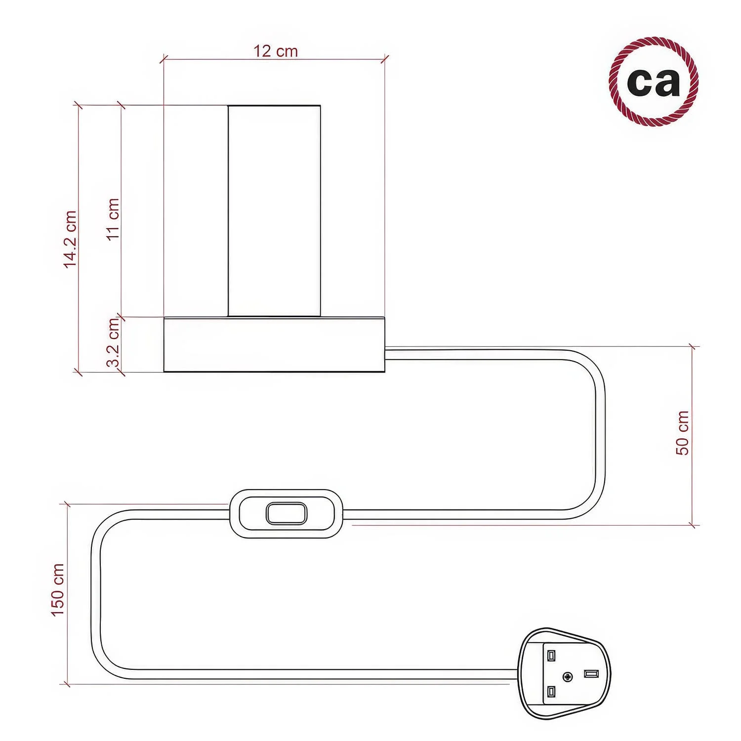 Posaluce – Große Tischleuchte aus Holz mit UK-Stecker – Neutral - Image 4