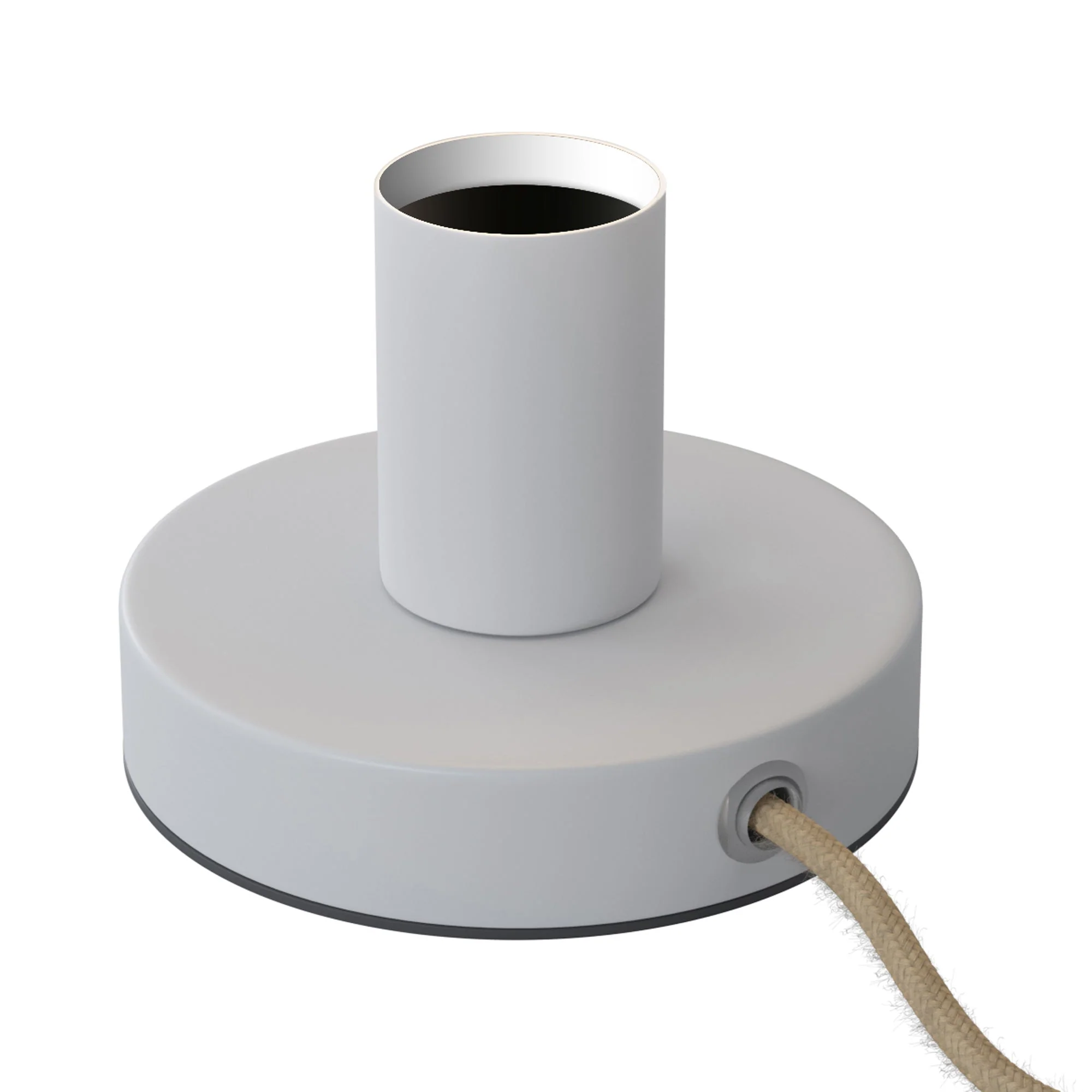 Posaluce – Tischleuchte aus Metall mit UK-Stecker – Mattweiß