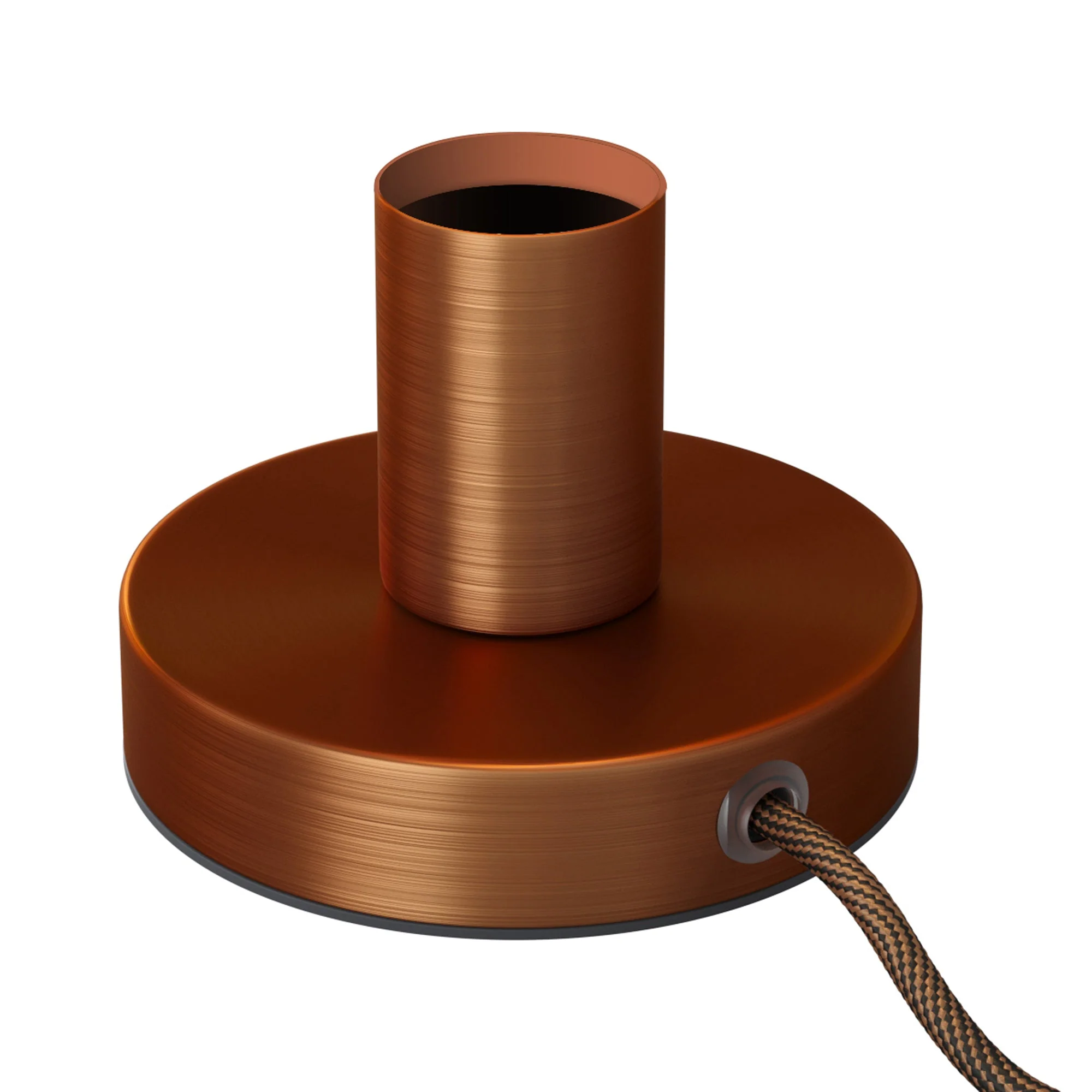 Posaluce - Tischlampe aus Metall mit UK-Stecker - Satin-Kupfer