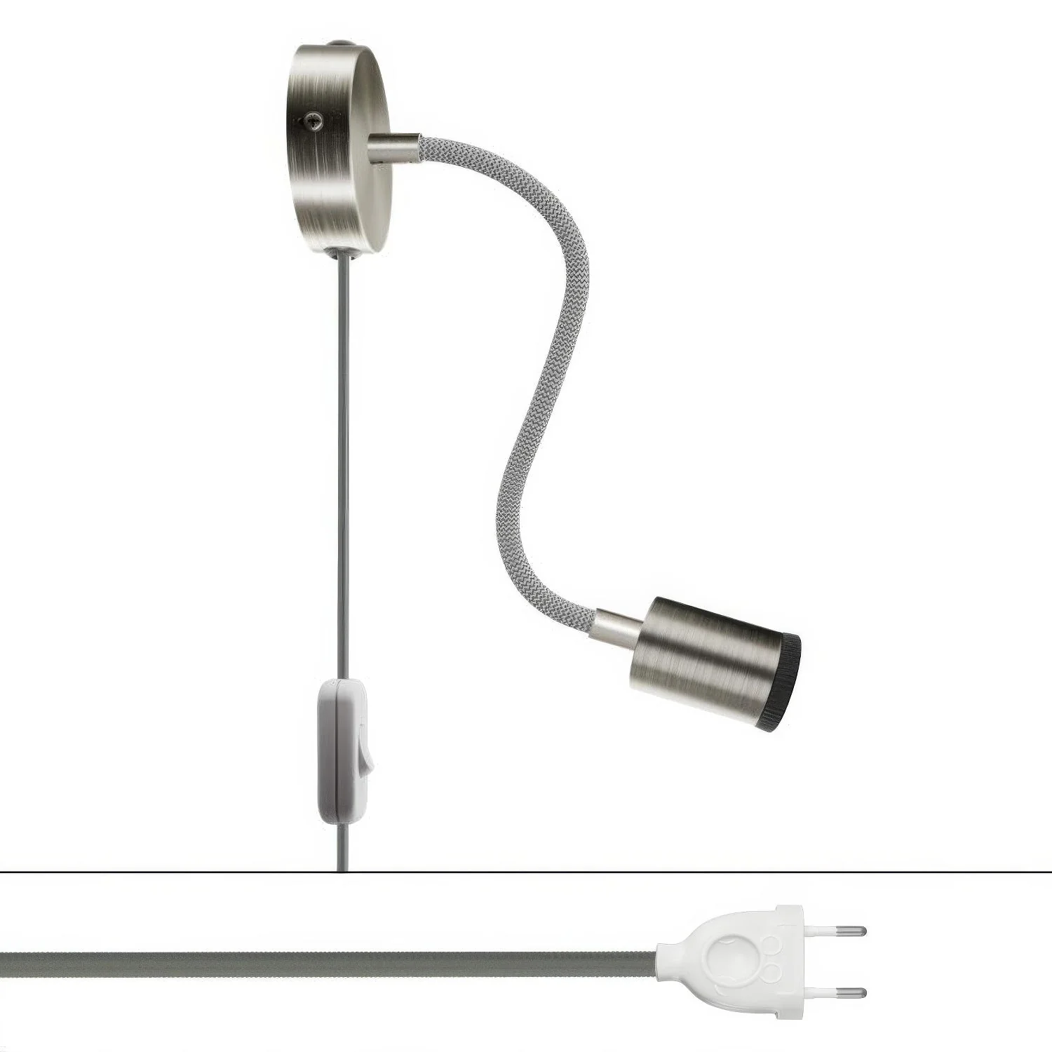 Lampe Spostaluce Flex 30 schwenkbar mit GU1d0 Spots - Satiniertes Titan