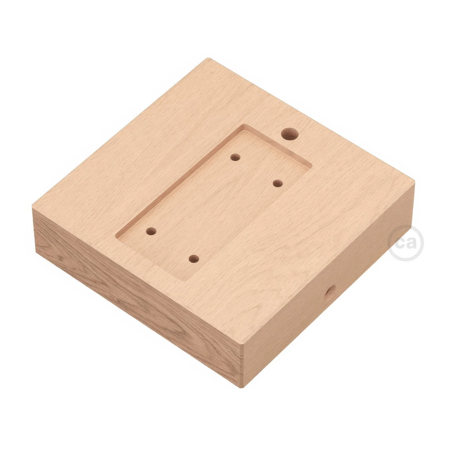 Quadratische Holzhalterung für Archet(To) – Natur