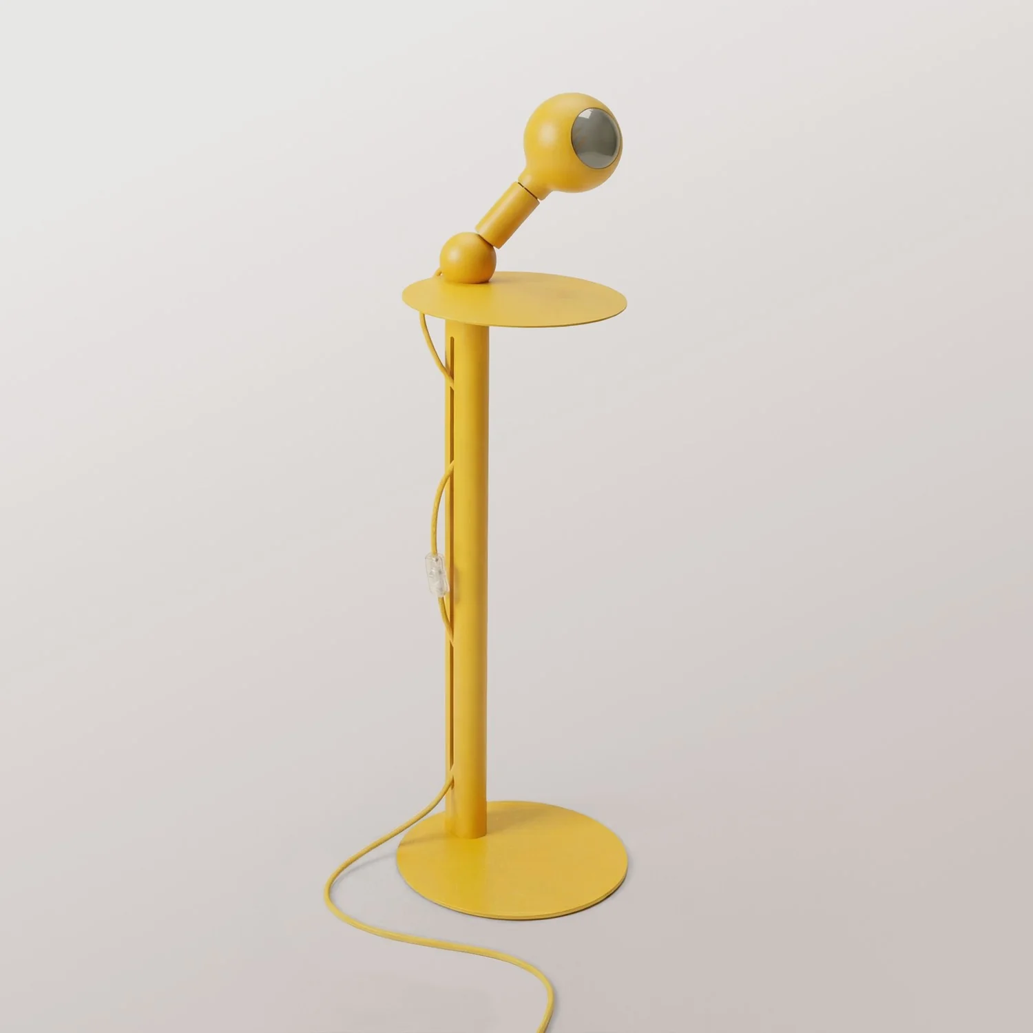 Rocco - Stehleuchte mit UK-Stecker und Camo Glühbirne - Gelb - Image 4