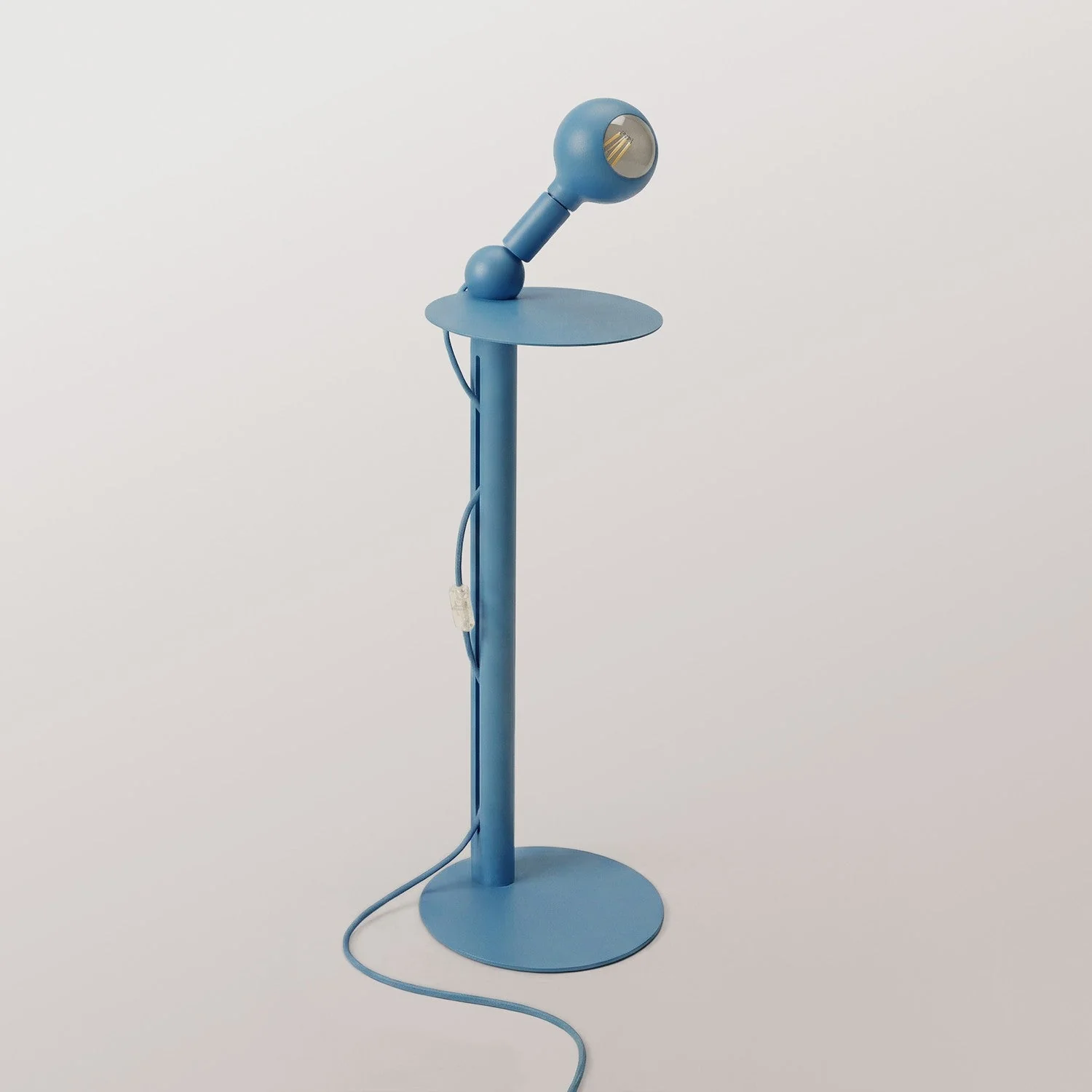 Rocco - Stehleuchte mit UK-Stecker und Camo-Glühbirne - Blau - Image 4