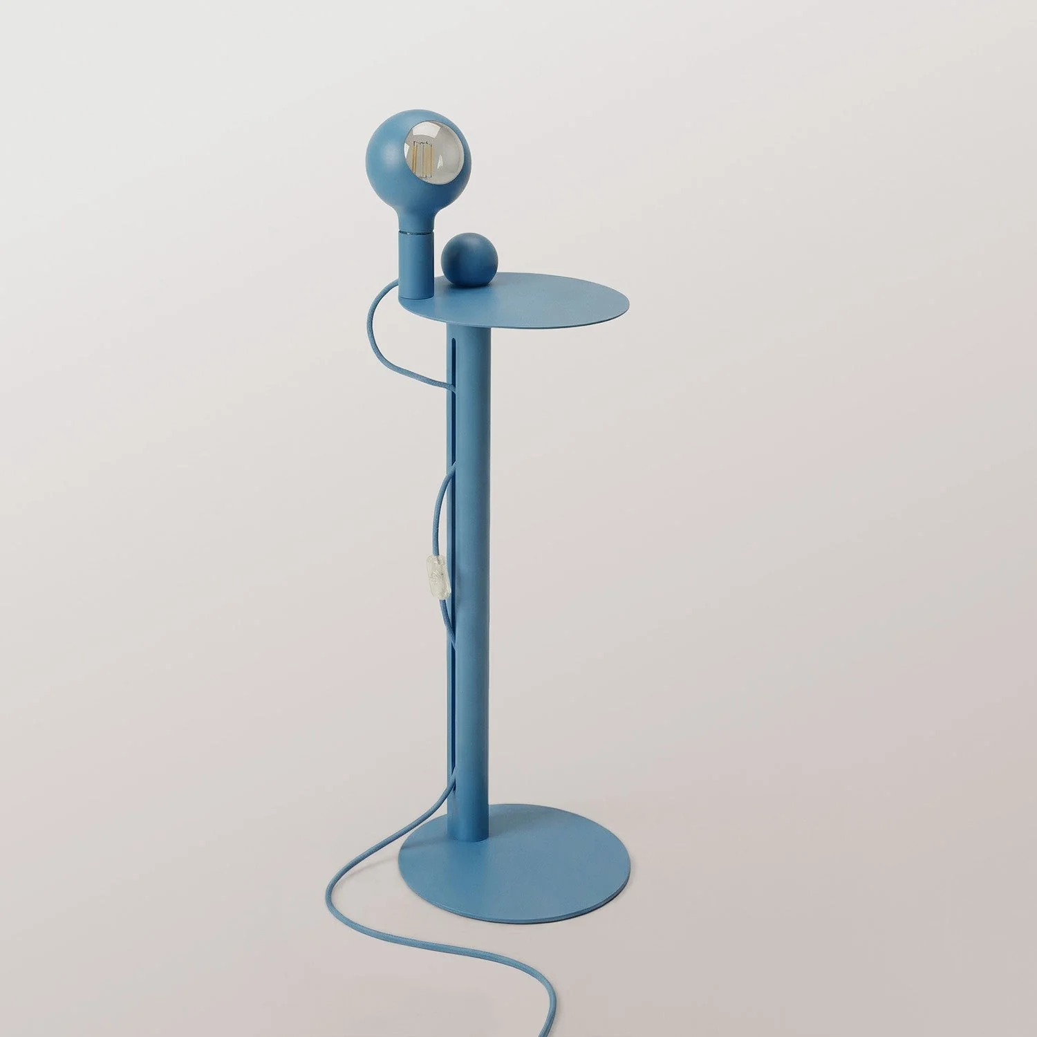 Rocco - Stehleuchte mit UK-Stecker und Camo-Glühbirne - Blau - Image 5
